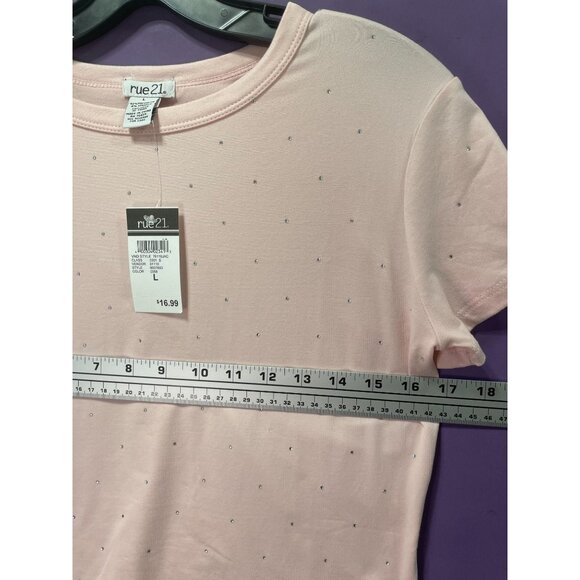 Rue 21 - Women's Short Sleeves T-Shirt - Pink - Large - Picture 3 of 12